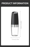 1/2pcs Gravity Electric Salt And Pepper Grinder Set, Battery Powered LED Light One HandAutomatic Operation - PulinGO