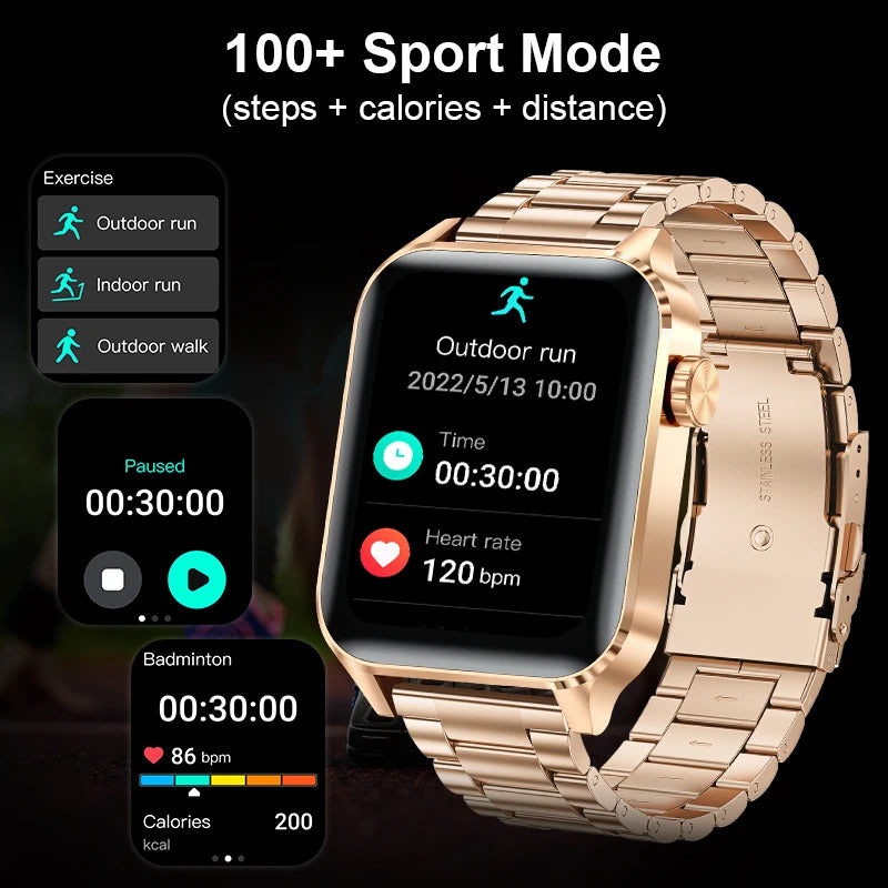 LIGE 1.85” HD Smart Watch for Women – Bluetooth Call, Fitness & Health Monitor Bracelet, Elegant Ladies Smartwatch