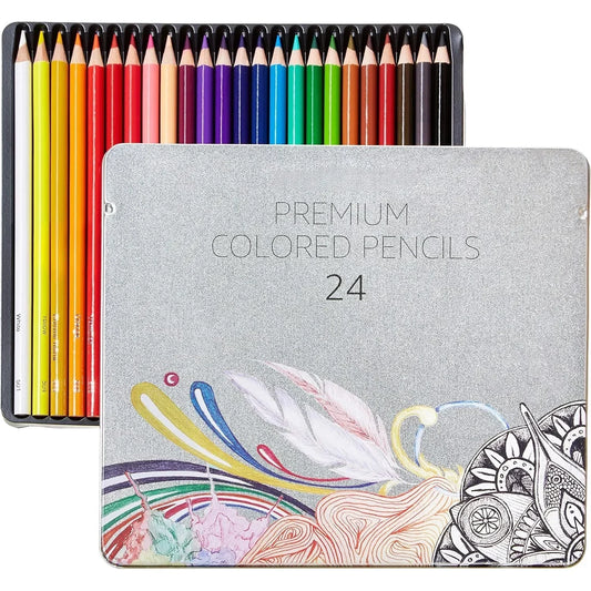 Premium 24-Count Colored Pencils – Soft Core Multicolor School Supply Set