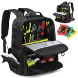 Heavy-Duty Tool Backpack for Men – Professional Tool Storage with 3 Removable Pouches | Electrician, Plumber & Maintenance Organizer Bag