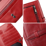 Women’s Genuine Leather Long Wallet – Luxury Clutch Purse with Phone Pocket, Card Holder & Casual Handbag Style