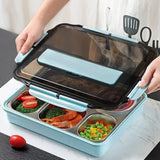 Stainless Steel Thermal Lunch Box – Multi-Layer Bento Container with Spoon & Chopsticks for School & Office 🍱