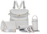 2022 PU Leather Diaper Backpack – Fashion Mommy & Daddy Bag with Changing Pad | Large Capacity Baby Organizer Nappy Bag