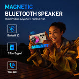 Cyber Style Magnetic Wireless Mini Speaker – 5.1 Surround Sound with Dual Stereo Bass & USB-C Charging