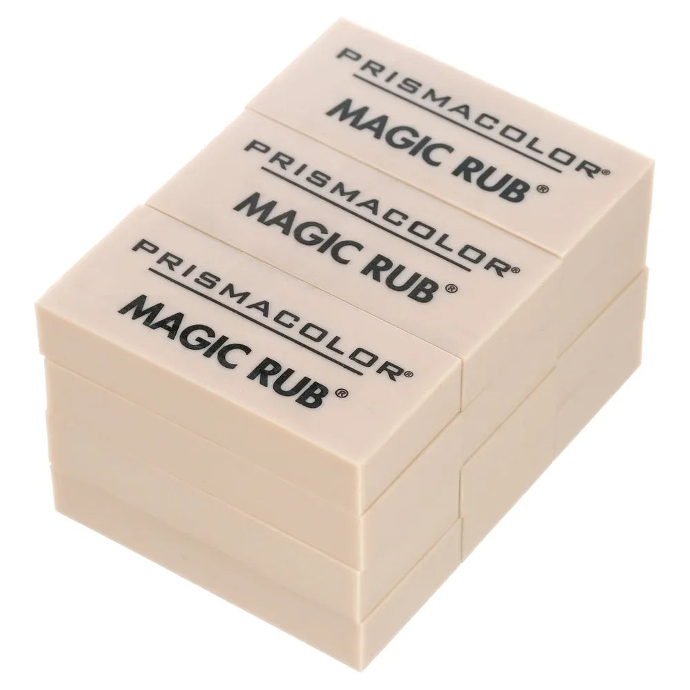 Magic Rub Vinyl Stick Erasers – 12-Pack Premium Art Erasers for Graphite & Ink