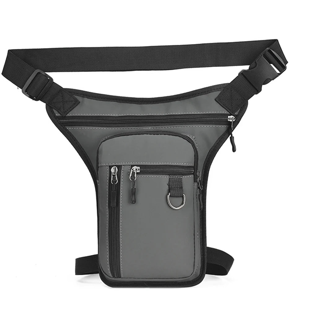 Men’s motorcycle leg side bag – waterproof tactical hip & thigh pack with multipockets for travel, motorbike & casual sports