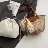 Straw Woven Large Capacity Tote Bag for Women – Woven Shoulder Bag for Beach, Party & Vacation