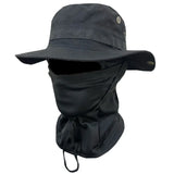 “Sun Hat & Balaclava Full Face Mask Set – Wide Brim Bucket Hat for Sun Protection, Fishing, Hiking & Camping”