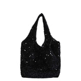 Large Capacity Sequin Tote Bag for Women – Slouchy Hobo Under-Arm Purse for Work, Travel & Shopping