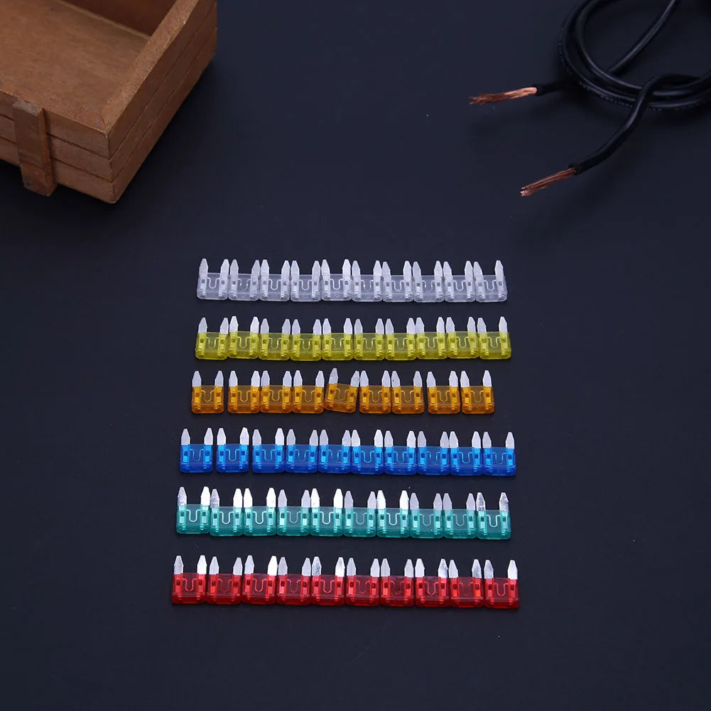 100-Piece Mini Blade Fuse Assortment Kit – Car & Truck Safety Set (5A / 10A / 15A / 20A / 25A / 30A)