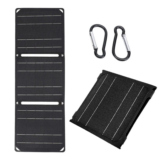 30W–40W Portable Solar Panel Charger – Foldable USB-A, Type-C & DC Outputs | 5V Photovoltaic Solar Cell Charger for Phone, Tablet & Power Bank