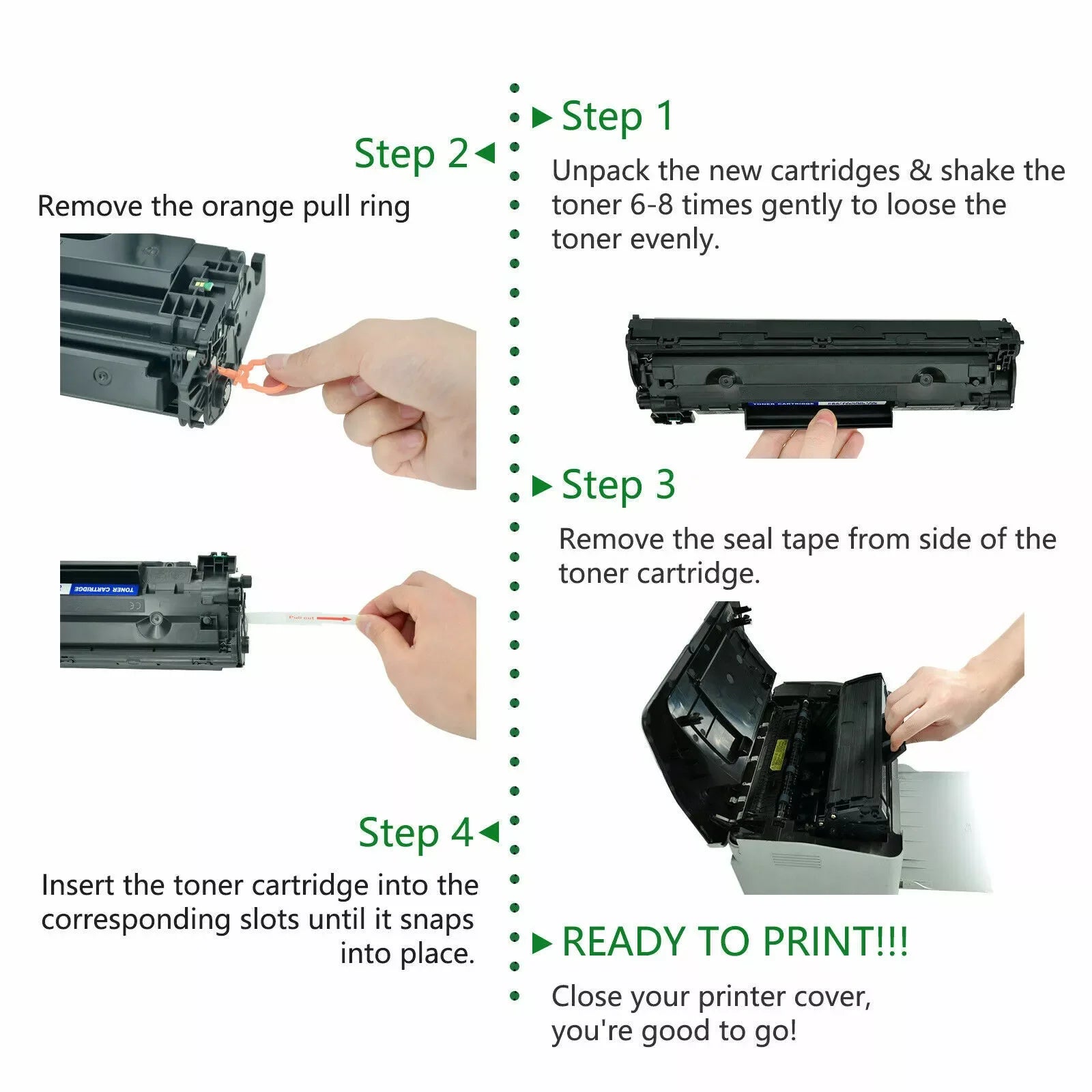 Greencycle 78A (CE278A) Black Toner Cartridge – Compatible with HP LaserJet Pro M1536dnf, P1560, P1606dn & MFP Series