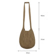 Wool-Knitted Shoulder Shopping Bag for Women – Vintage Cotton Cloth Tote, Large Crochet-Style Shopper Handbag