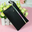 Women’s PU Leather Wristlet Clutch Purse – Double-Zip Travel Wallet with Smartphone Compartment & Elegant Design