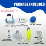 Interactive Remote-Control Cat Toy Car & Smart Electric Rolling Ball with Feather Tail