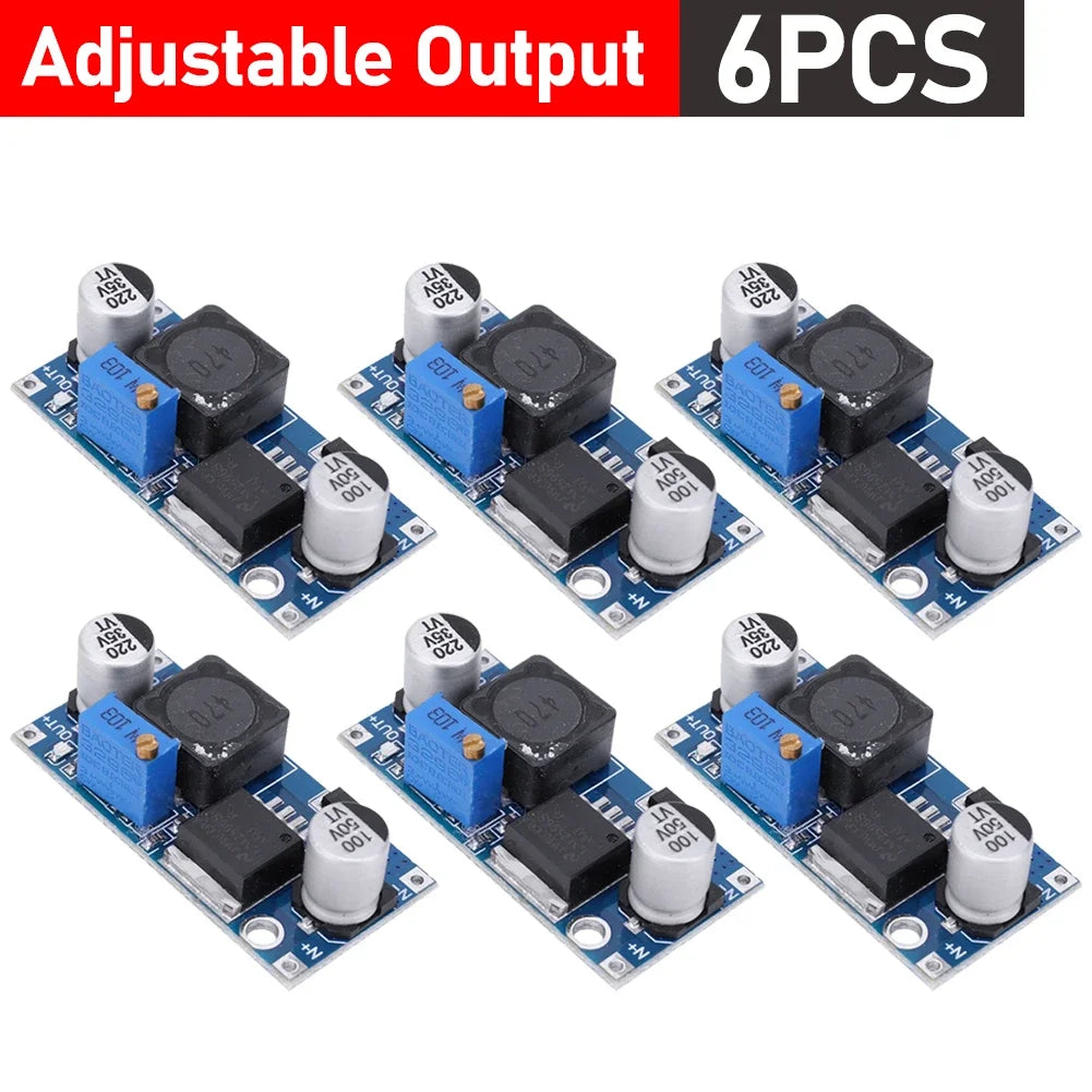 LM2596 DC-DC Step-Down Power Supply Module – Adjustable Voltage Regulator 3A Output for Arduino, 24V/12V/5V/3V Electronics Projects (1–10PCS)