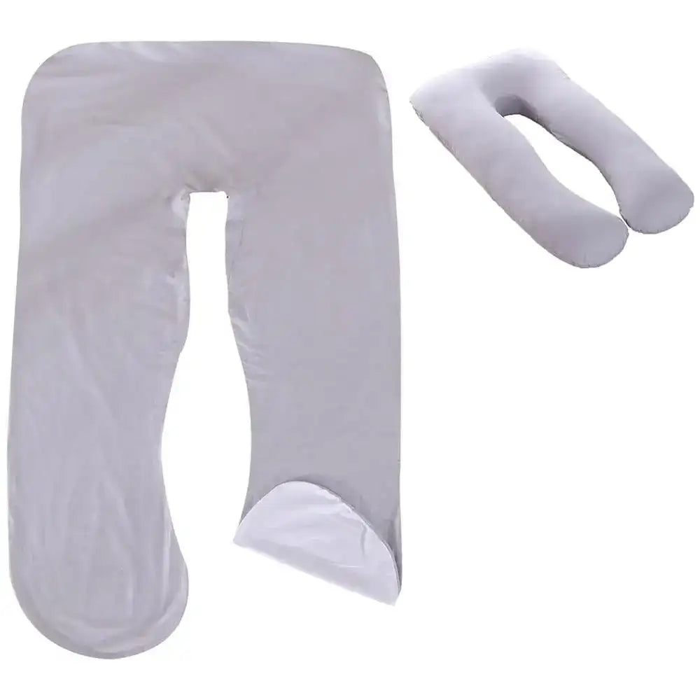 U-Shaped Maternity Cushion Cover 80 × 160 cm – Multi-Functional Cotton Pillowcase for Side Sleepers