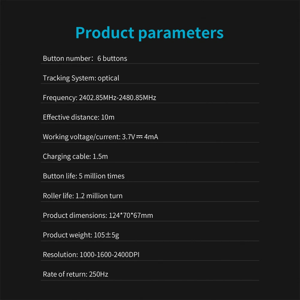 Zelotes F‑36A Ergonomic Vertical Mouse – Wireless Rechargeable with 2400 DPI Adjustable Precision