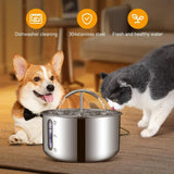 Cat Water Fountain – Large Capacity 3.6L Stainless Steel Automatic Pet Water Dispenser for Cats & Dogs 🐾💧