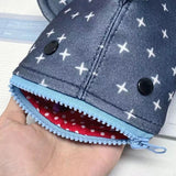 Creative Kawaii Shark Star Pencil Case – Cute Cartoon Shark Mouth Zipper Stationery Bag