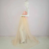 Women’s Elegant Maternity Gown – White Sleeveless Long Pregnancy Dress for Photoshoots, Baby Showers & Parties