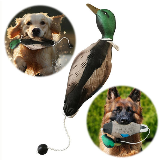 Floating Dead Duck Dummy Bumper – Realistic Dog Training Decoy Toy for Outdoor Waterfowl Retriever Practice