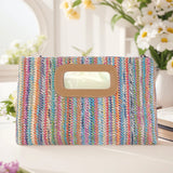 Women Straw Woven Tote Bag – Large Capacity Raffia Evening Crossbody & Hasp-Closure Summer Vacation Purse