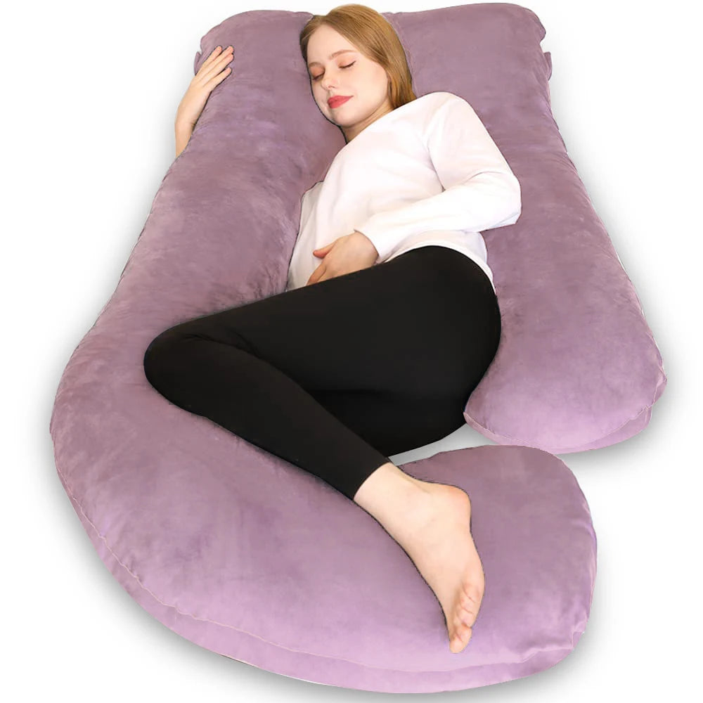 Pregnancy Body Pillow for Sleeping – Large U-Shaped Maternity Pillow for Full Body Support & Comfortable Rest