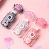 3-Piece Cute Cat Paw Correction Tape Set – White-Out Roller for School & Office
