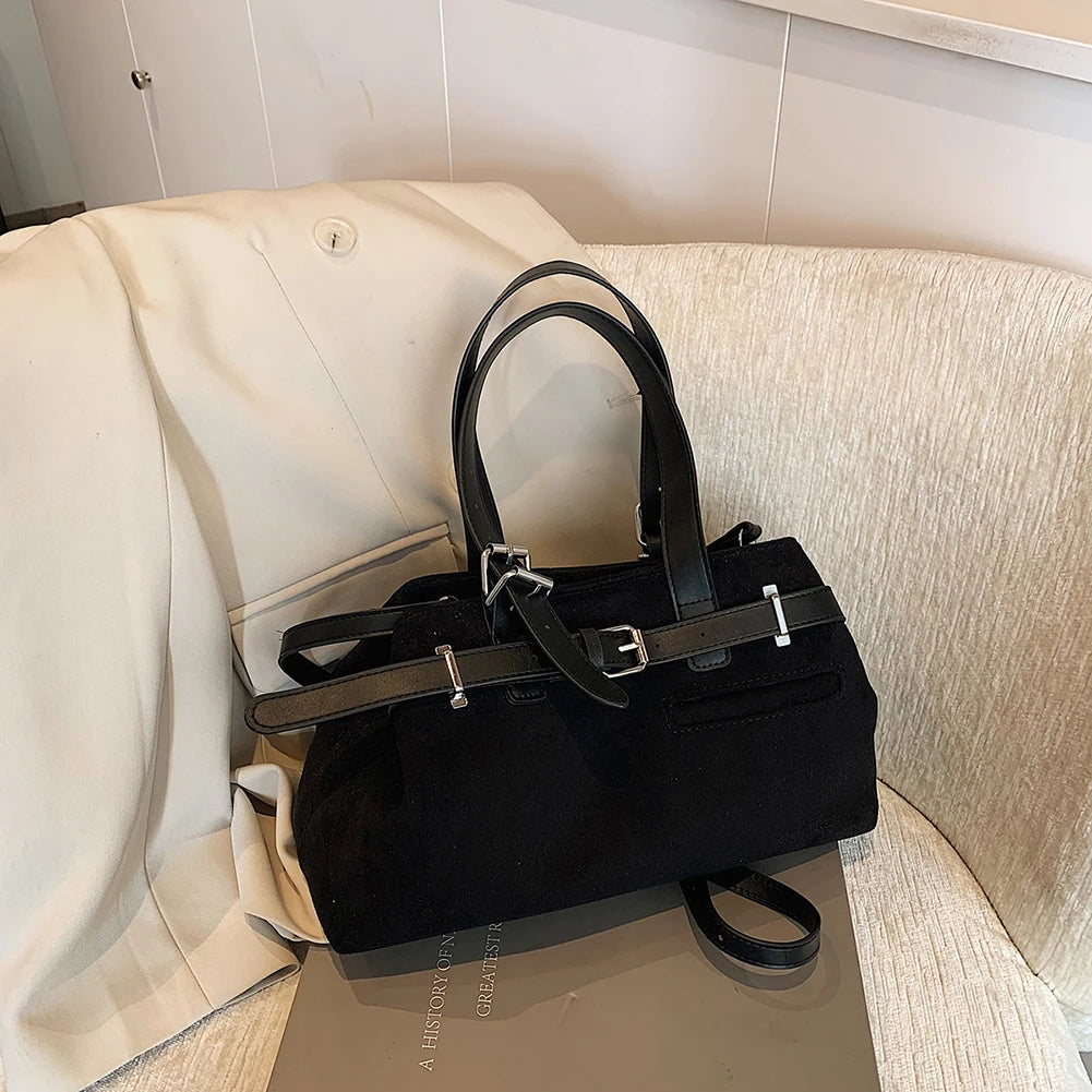 Women’s retro PU tote bag – large-capacity top-handle satchel handbag, fashion shoulder work purse for travel, shopping & office use