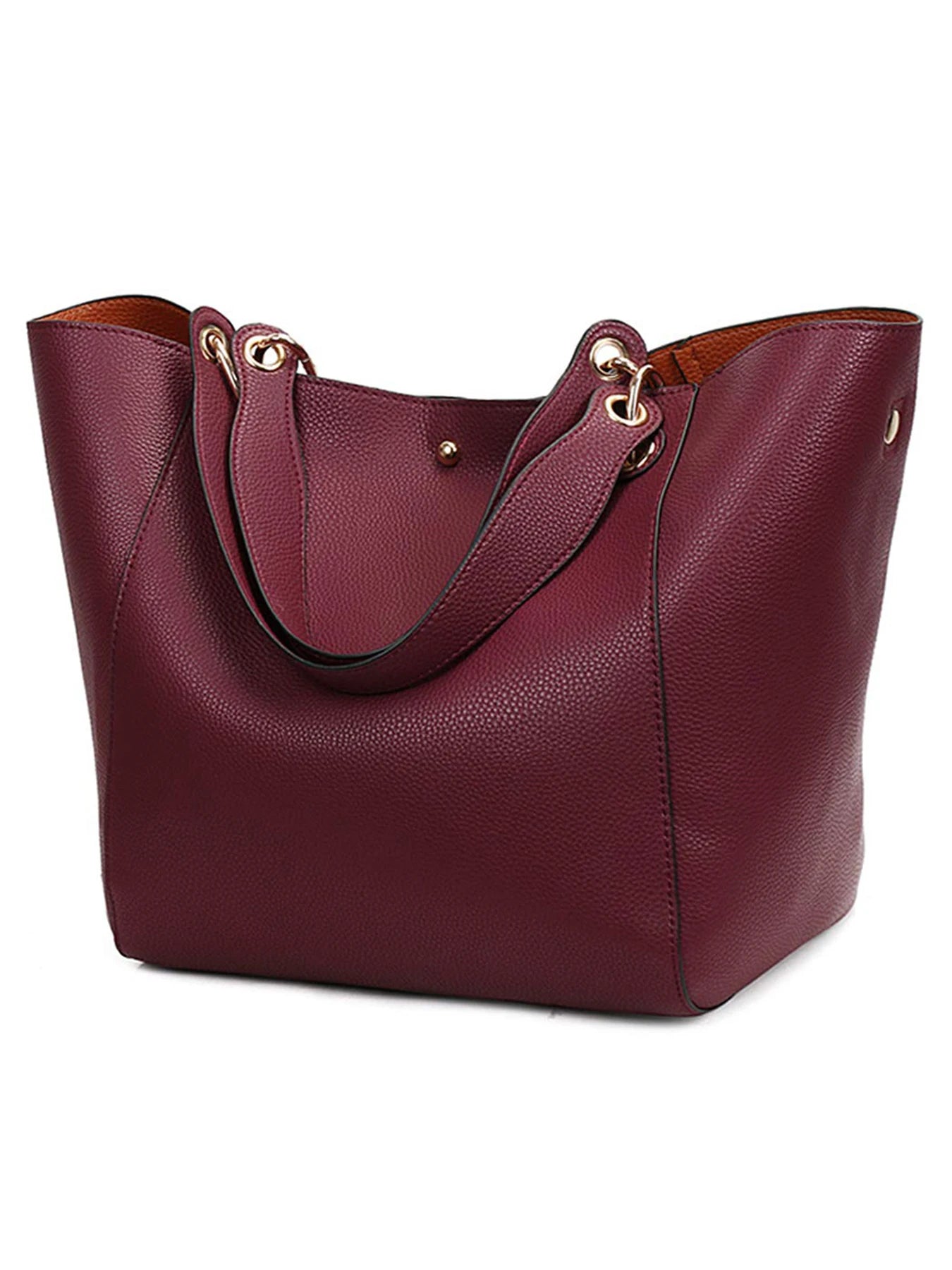 Pahajim women’s large PU leather tote bag – waterproof top-handle handbag with shoulder strap for work, shopping & daily use