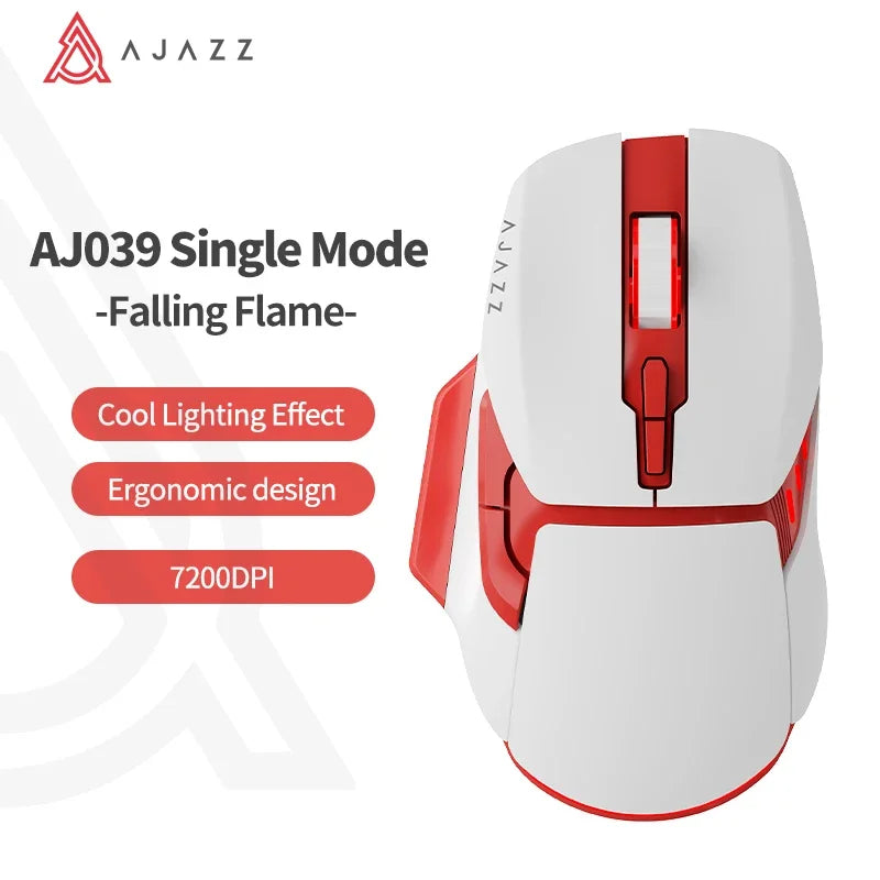 AJAZZ AJ039 RGB Gaming Mouse – Tri-Mode 2.4G/Wired/Bluetooth Ergonomic Mouse with 7,200 DPI & RGB Lighting