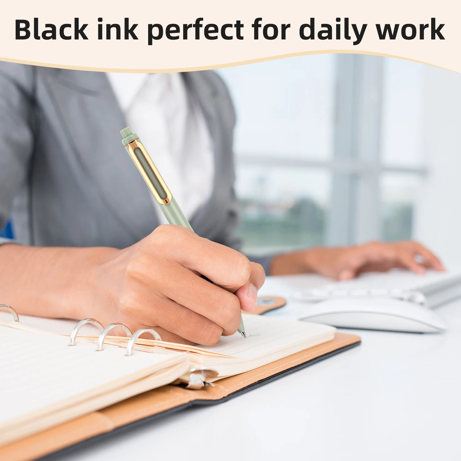 5-Pack 0.5 mm Black Gel Pens – Smooth Writing for Students & Professionals ✍️🖊️