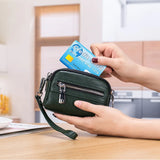 Women’s Genuine Leather Short Wallet – Large-Capacity Cowhide Purse, Female Clutch Handbag & Coin Holder