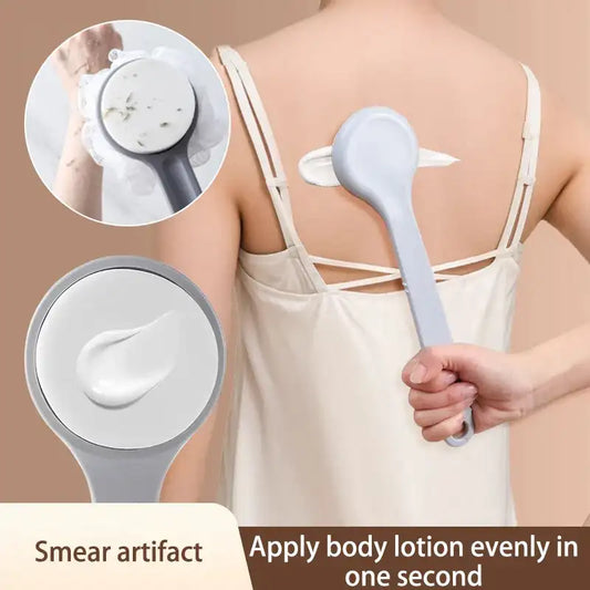 2-in-1 Body Lotion & Sunscreen Applicator – Long-Handle Sponge Brush for Hard-to-Reach Areas