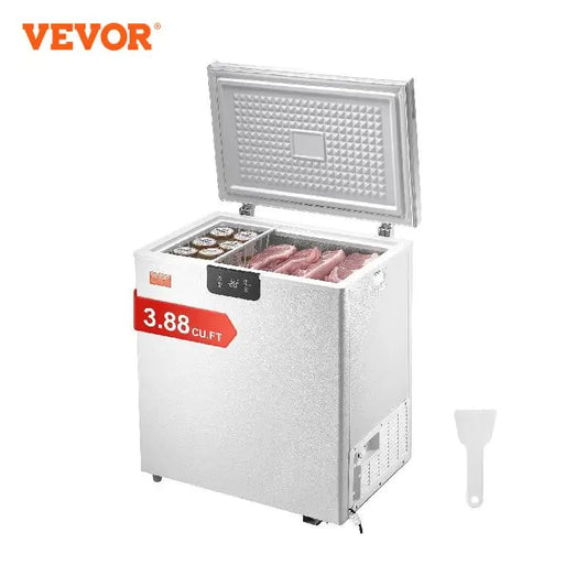 Vevor Chest Freezer – 3,88 cu ft (110 L) Kompakt Derin Dondurucu, 2 Sepetli Taşınabilir Dondurucu ❄️🧊