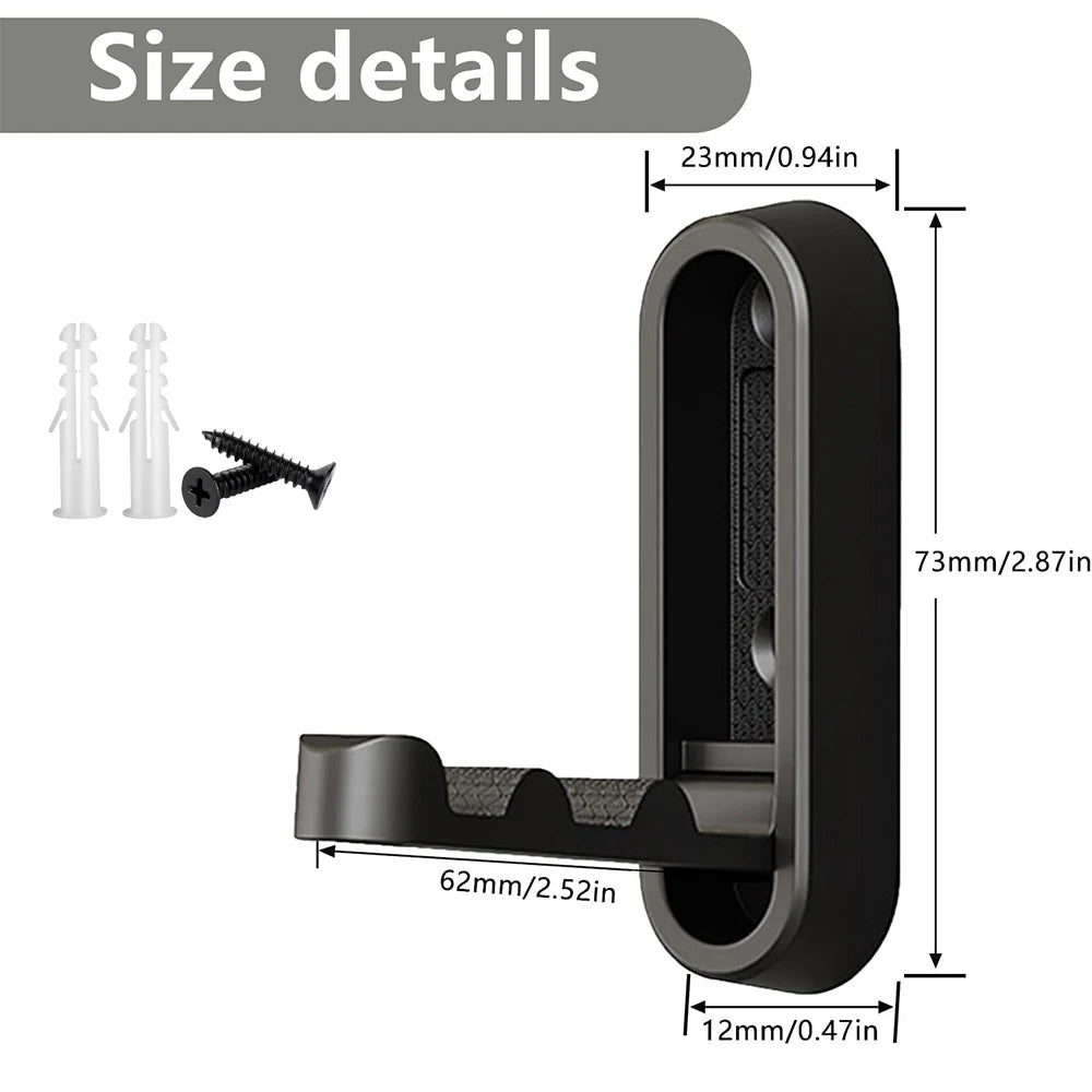 Heavy‑Duty Self‑Adhesive Wall Hooks (2‑Pack) – Matte Black Metal No-Drill Towel & Coat Holders