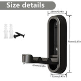 Heavy‑Duty Self‑Adhesive Wall Hooks (2‑Pack) – Matte Black Metal No-Drill Towel & Coat Holders