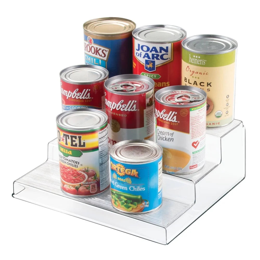 Clear 3-Tier Pantry Organizer Storage Shelf – Easy-Access Condiment & Spice Rack