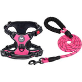 Escape-Proof Dog Harness with Reflective Leash – No-Pull Adjustable Soft Padded Vest for Outdoor Training