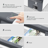 Bonsaii 4-in-1 13″ Laminator – Never-Jam Tech, NTC Temperature Control & 40 Self-Cutting Sheets