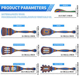 7-Piece Blue Pakkawood Cooking Utensils Set – Wooden Spoons & Spatulas for Cooking, Serving and Stirring