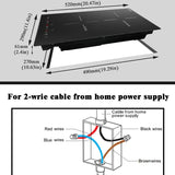 Karinear 29 cm 2-Burner Drop-In Induction Hob – Black Ceramic Glass with Booster, Timer & Safety Lock