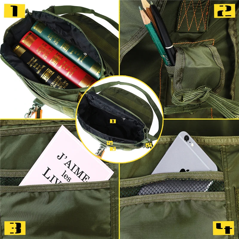 Tactical Waterproof Sling Bag – Outdoor Nylon Chest Pack for Men | Travel, Trekking & Camping Rover Daypack