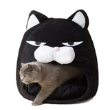 Foldable Soft Pet Nest & House for Cats & Small Dogs – Cartoon Design with Cushion