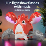 Crawling Lobster Toy – Light-Up Musical Sensory Toy for Tummy Time, Walking & Dancing Interactive Gift for Boys & Girls
