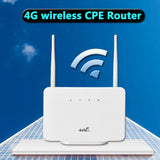 4G LTE CPE Router Modem – 300Mbps High-Speed WiFi Router with External Antennas & SIM Card Slot (EU Plug)