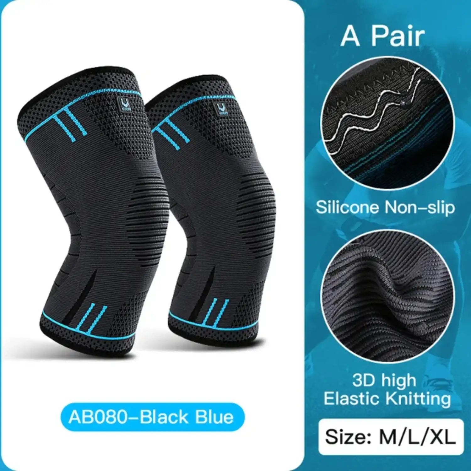 Compression Knee Sleeve for Sports – Support Brace for Running & Gym