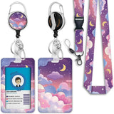 ID Badge Holder Combo – Retractable Badge Reel & Lanyard with Clip; Secure Name Tag Display for Work or Office