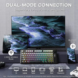 Attack Shark M75 Wireless Gaming Keyboard – Membrane with Knob, OLED Display & Gradient PBT Keycaps